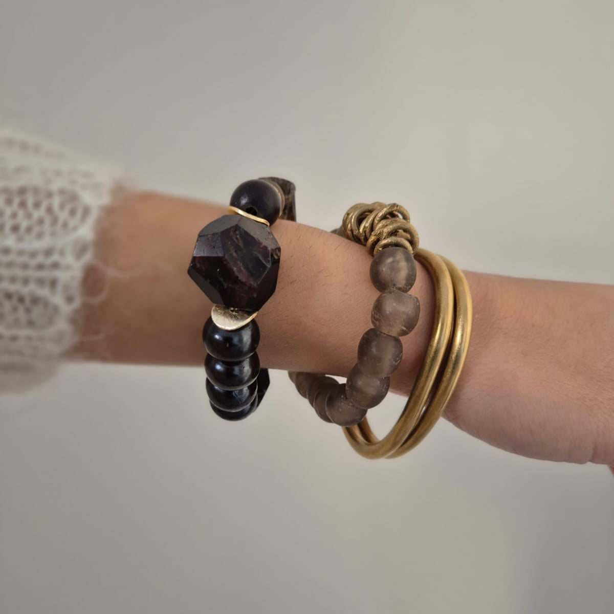 Armband Lillith - Statementarmband mit Leoperle