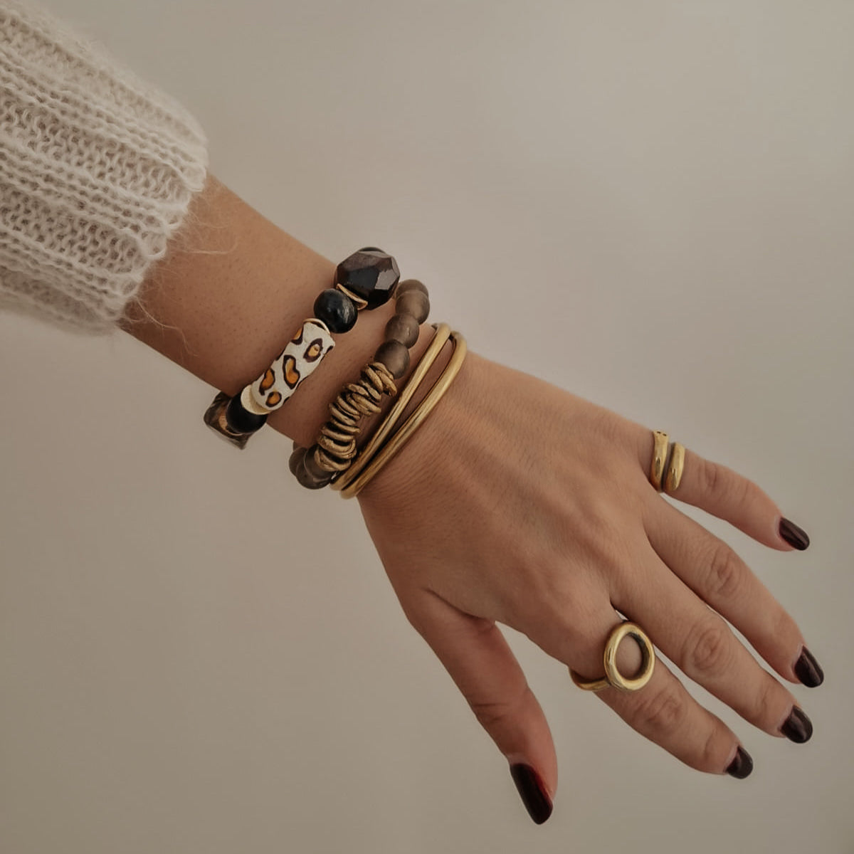 Armband Lillith - Statementarmband mit Leoperle