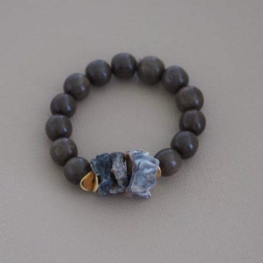 Braunes Armband FARAH aus Holzperlen