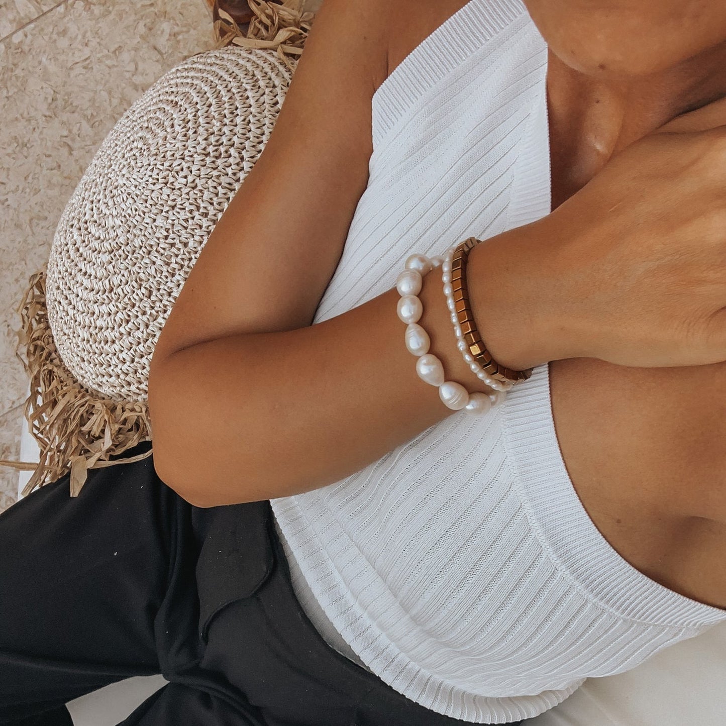 Süßwasserperlenarmband mit kleinen Perlen CHARLOTTE PETITE