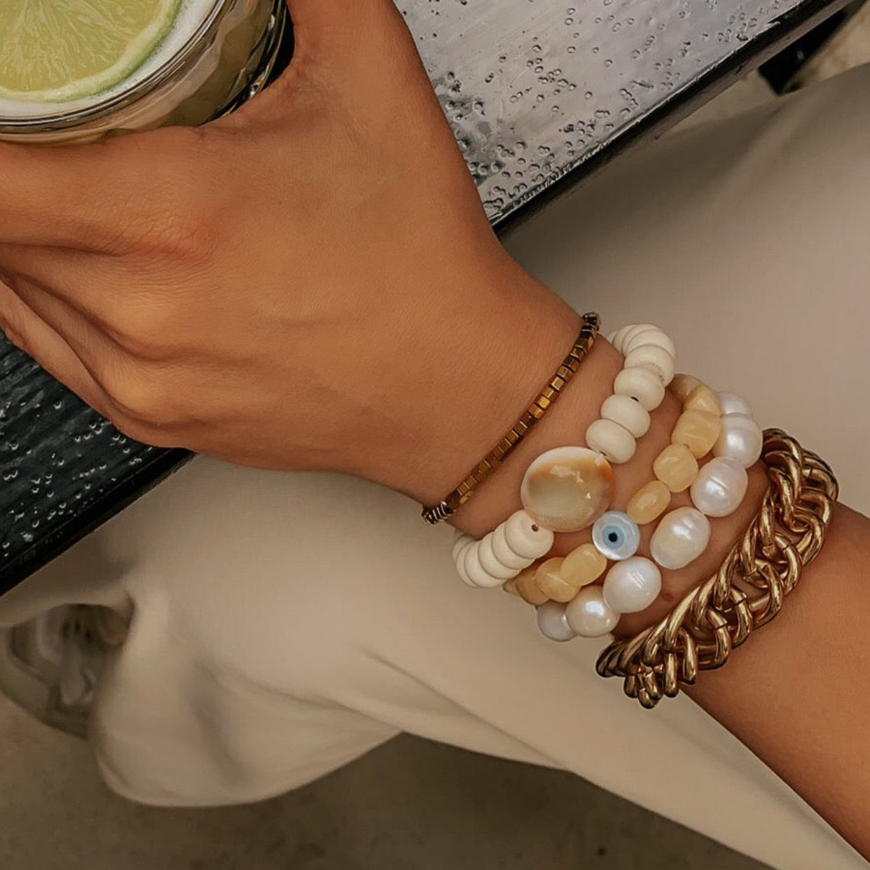 Armband aus Süßwasserperlen CHARLOTTE