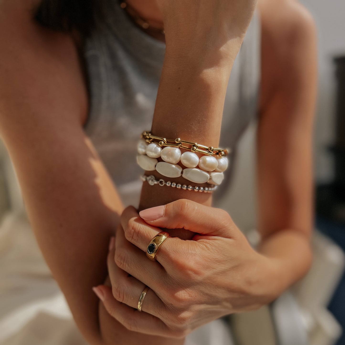 Armband aus Süßwasserperlen CHARLOTTE