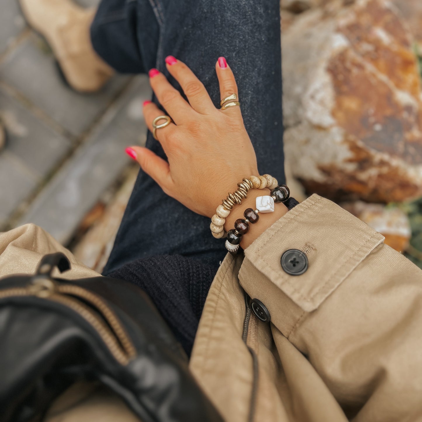 Armband PAULINE aus Ochsenknochen