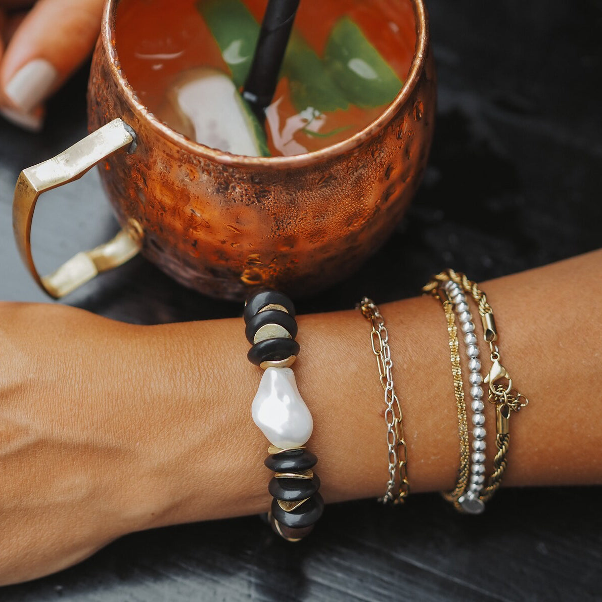 Armband aus Holzperlen ANILA